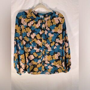 Cabi Floral Print Boho Button Up Blouse Top Women’s‎ Small.